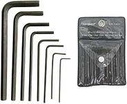 NordWolf 8-Piece Metric Mini Short Hex L-Key Allen Wrench Set, Made from S2 Steel, Sizes 0.7mm to 4.0mm (0.028" to 5/32")