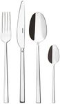 Sambonet Rock 52562-81 Stainless Steel Crockery Set for 6 People, 24 Pieces: 6 Forks, 6 Spoons, 6 Knives, 6 Teaspoons, Dishwasher Safe