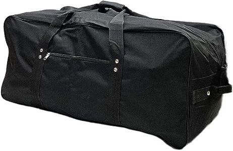 Telosports Extra Large Duffel Bag Lightweight Water Resistant Heavy Duty Duffle Bag Foldable Travel Duffle Bag (32"x14"x14" Black)