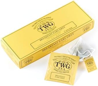 TWG Tea | Breakfast Earl Grey | Black Tea | Bergarmot | 15 Hand Sewn Cotton Tea Bags| Gift Set