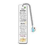 Grandpa Bookmarks Christmas Gift Bookmark Grandfather Birthday Present I Love You Retirement Appreciate Love Quotes Engraved Keepsakes Grandpapa Fathers Day Gifts Ideas from Grandson Granddaughter