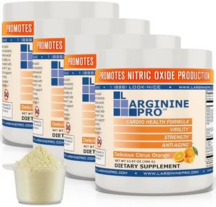 L-ARGININE PRO | 5,500mg L-Arginine Plus L-Citrulline 1,100mg Orange Powder Drink Mix Supplement for Increased Nitric Oxide Production