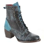 Bed|Stu Judgement Womens Leather Boots, Blue-black, 8.5