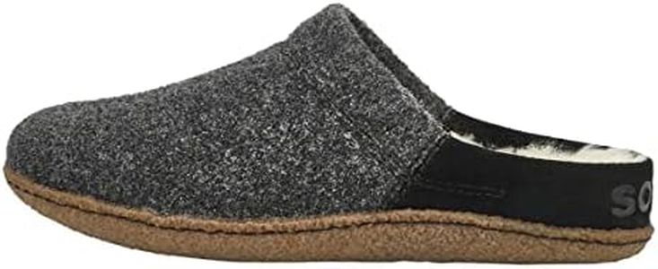 SOREL Women's Nakiska Scuff Slipper - Black, Natural - Size 7