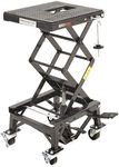 Black Widow Steel Dirt Bike Scissor Lift with Casters - 300 lb. Capacity - Raise and Move - Hydraulic Operation - Safety Bar