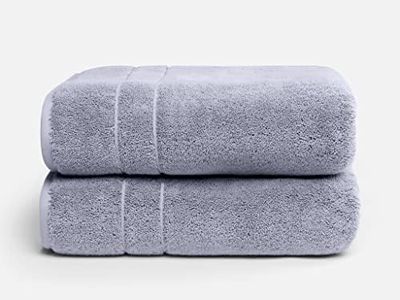 Brooklinen Super-Plush Bath Towels - Set of 2, Smoke Gray, 100% Cotton | Best Luxury Spa Towels