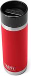 YETI Rambler Hotshot Bottle, Vacuum Insulated Stainless Steel Bottle with Hotshot Cap, Rescue Red, 18 oz (532 ml)