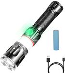 DOCOSS DS-T71 Rechargeable Torch Light High Power Flashlight LED Light with Lamp Camping Torch 2 in 1 - Black, Metal