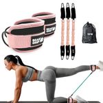 BEAR GRIP Hip Band Circle - Heavy Duty Glute Activation Band with Elasticated Cotton for Superior Comfort and Enhanced Glute Strength, Perfect for Squats and Warm Ups (Pink, Cables)