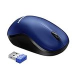 TECKNET Wireless Mouse for Laptop, 2.4GHz USB Mini Computer Mice, 1200 DPI Optical Small Portable Cordless Mouse Compatible with PC, Mac and Linux, 18 Months Battery Life-Blue