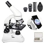 ESAKO 40-2000X Microscope for Kids Students Adults, with Mechanical Stage, Phone Adapter & Microscope Slides Set Metal Body Microscope for Science Education School Laboratory