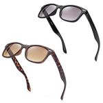 Soarea 2 Pack Reading Sunglasses with Readers for Women Men Outdoor Reading Glasses Tinted with full readers 2143 (Black+Tortoise, 1.75, x)