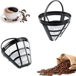 2 Pcs Coffee Filter Universal,Permanent Coffee Filters Reusable Permanent Coffee Filter with Handle,Washable Coffee Filter, Coffee Filter, Mesh Basket for Most Coffee Machine