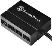 SilverStone Technology Silverstone 8-Port PWM Fan Hub/Splitter for 4-Pin & 3-Pin Fans* in Black SST-CPF04-USA (Newest Version)