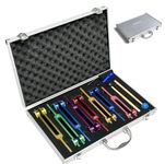 Chakra Tuning Forks Set for Healing, 7 Chakra+1 Soul Purpose Weighted Tuning Forks with Exquisite Aluminum Gift Box, Multicolour,(126.22 Hz, 136.1 Hz, 141.27 Hz, 172.06 Hz etc)