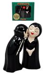 Ebros Gift Mr & Mrs Dracula Vampire Love At First Bite Ceramic Salt Pepper Shakers Figurine Set 4"H For Fans Of Vampires Underworld True Blood Draculas Statue Kitchen And Dining Table Decor