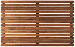 Bare Decor Zen Spa Shower or Door Mat in Solid Teak Wood and Oiled Finish, 31.5 by 19.5-Inch