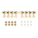 Mandolin Tuning Pegs, Metal Machines Heads Tuners Tuning Button Accessories for Mandolin (Gold)