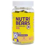 NutriBears Vitamin D Gummies for Kids and Adults (30 Gummy Chewables, Lemon Flavour) 400 IU Per Gummy, Promotes Positive Mood and Enhances Calcium Absorption, Vegetarian Supplement