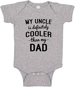 The Shirt Den My Uncle is Cooler Than My Dad Baby Bodysuit Infant One Piece 18 mo Athletic Heather