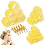 Jumbo Size Hair Roller sets, Self Grip, Salon Dressing Curlers, 3 Inch 18 Packs (6XJUMBO+6XLARGE+6XMEDUIEM)