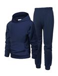 Arshiner Hoodies and Fashion Sweatpants Tracksuit for Boys Girls Navy Blue