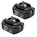 AKKOPOWER 2Packs 18V 5000mAh Li-ion Replacement Battery for Makita BL1850 BL1860B BL1855 BL1840 BL1830 LXT-400 BL1820B BL1815 BL1850 Series Cordless Power Tools Battery