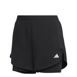 adidas Women's Made for Training Two-in-One Shorts, Black/White, Small