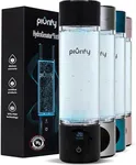 PIURIFY Hydrogen Water Bottle - 3000ppb Portable Hydrogen Water Generator with SPE/PEM Technology, Best Hydrogen Water Bottle for Structured Water, Home, Office, Fitness, and Wellness (Onyx)