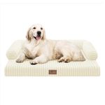 Dog Beds Large Size Dog, Waterproof Memory Foam Large Dogs Bed with Sides, Non-Slip Bottom and Orthopedic Foam Pet Couch Bed with Washable Removable Cover