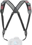 USA GEAR Camera Strap Chest Harness with Southwest Neoprene and Accessory Pockets - Compatible with Canon, Nikon, Fujifilm, Sony and Binoculars, DSLR, Point & Shoot, Mirrorless Cameras