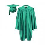 Costume graduation gowns/robes satin satin emerald green| All Age (24, satin emerald green)