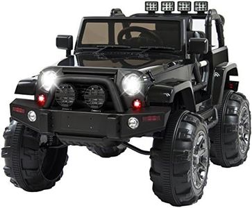 Best Choice Products Kids 12V Ride On Truck, Battery Powered Toy Car w/Spring Suspension, Remote Control, 3 Speeds, LED Lights, Bluetooth - Black