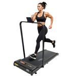 EVOLVE Walking Pad Treadmill – foldable under desk treadmill with handle and incline, 2.5HP motor, LED display, Bluetooth. Perfect walking pad for home office. Quiet & space-saving running machine.