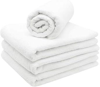 ZOLLNER 4 Asciugamani da Sauna e Doccia, 70x180 cm, Cotone, 330g/mq, Bianco, 332