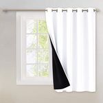 NICETOWN Full Shading Curtains for Patio Door, Super Heavy-Duty Thermal Backing Sliding Glass Door Drape, Privacy Assured Window Treatment(1 Panel, 70 inches W x 63 inches L, White)