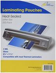 Royal Sovereign 3 Mil, Letter Size 11.25" x 8.75" x 0.7" Inches, Thermal Laminating Clear Gloss, 200 Pouches (SCR-003)