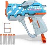 R Hunting Foam Blaster Guns for Nerf Party Toy Gun Gifts for Kids Boys Girls Birthday Shooting Blaster Gun with 6 Refill Soft Foam Darts Ages 3+ (Blue)