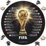 FIFA Historic World Cups L50 Premium Puzzle for Adult, Creative Collectible for Fans, Officially Licensed, Football Fan Souvenir for Home Bar Wall Decor,300pcs Irregular Shape Puzzle, 5MM Thick