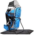 DROMADER Hiking Baby Carrier Backpack - Baby Backpack Carrier - Child Carrier Backpack System with Diaper Change Pad, Insulated Pocket, Rain Cover and Sun Shade - Blue