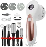 Doeean Electric Feet Foot Callus Remover Equipped with A Vacuum System Foot Scrubber 17 in 1 Professional Foot Care Tool Ipx6 Waterproof Rating for Removing Hard Cracks Dryness and Dead Skin (White)