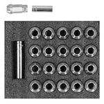 Wheel Lug Nuts, 20pcs Wheel Lug Nuts M14x1.5 Thread 2in Height T304 Stainless Steel Locking Lug Nuts