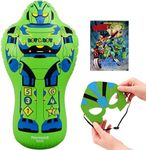 Robot Punching Bag for Kids - 47 Inch Inflatable Bop Bag Including Felt Face Mask, & Comic Book, Kids Punching Dummy with Instant Bounce Back Movement, Heavy Duty PVC