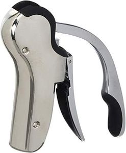 Keissco Compact Wine Opener Stainless Steel Vertical Lever Corkscrew with Foil Cutter