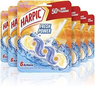 Harpic Fresh Power 6 Flush Toilet Cleaner, Summer Breeze (Pack of 6)