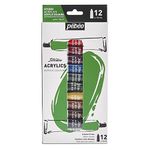 Pebeo High Viscosity Studio Acrylics - New Set of 12 Colours in 12 ML Tubes