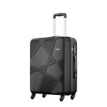 Safari Polypropylene Pentagon Hardside Medium Size Check-in Spinner Luggage Suitcase Trolley Bags for Travel Black Color, 66Cm