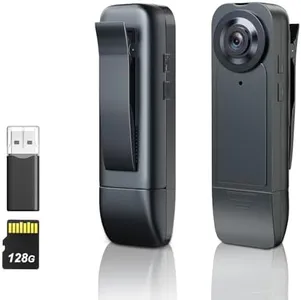 Asdraw Mini Body Camera【Upgrade】 128GB 1080P HD Body Camera Wearable Camcorder with Night Vision IR & Loop Record, 4-6 HR Battery Life for Daily Records, Cycling, Delivery/Serving Jobs