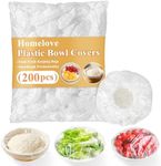 Homelove Plastic Bowl Cover Dish Cover Food Cover, 200pcs Reusable Elastic Stretch Fresh Keeping Covers, Kitchen Dining Cookware Canning Lids Food Fresh Keepping Bags, Universal Kitchen Plastic Wrap