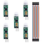 Youmile 5PCS Human Motion Sensor HC-SR505 Mini Infrared PIR Detector Module For Arduino Body Sensor Switch With Dupont Cable